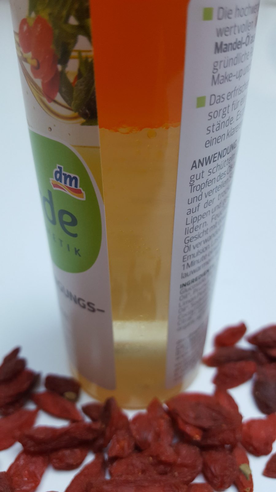 alverde Q10 Reinigungsöl, nicht geschüttelt
