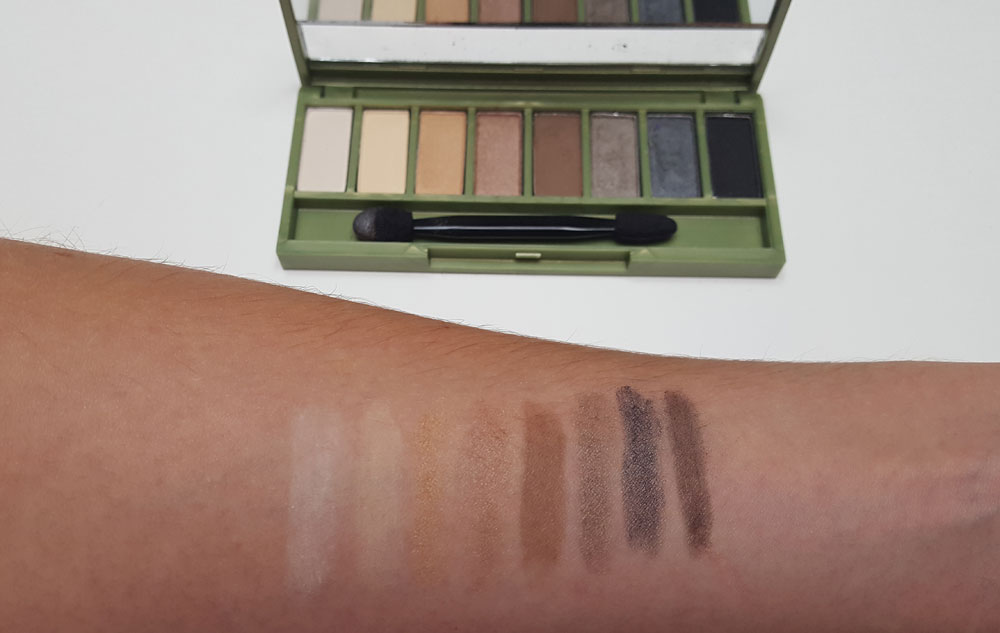 alverde Lidschattenpalette Swatches