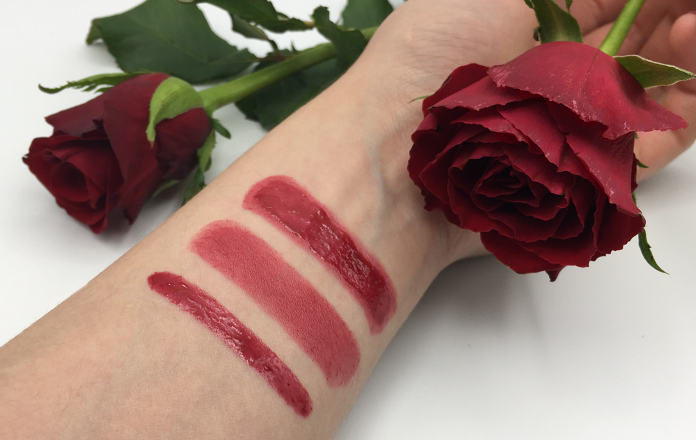 benecos Lipstick marry me Lipgloss kiss me Swatch